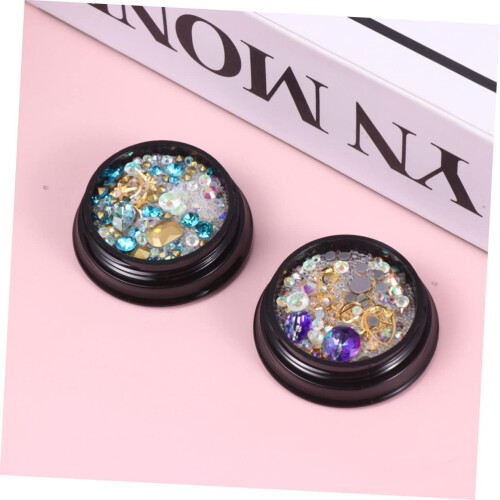 Ensemble d'autocollants pour ongles en strass multicolores 2