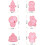 6pcs Plastic Molds Biscuit Cutters 3D Cookie Cutters Safe Lightweight Pink Baking Tools 2