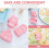 6pcs Plastic Molds Biscuit Cutters 3D Cookie Cutters Safe Lightweight Pink Baking Tools 3