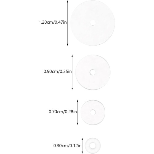 100pcs Silicone Earring Pads 3mm-9mm Multi-size Earring Discs Stabilizers Protective Backs 1