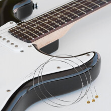 5-teiliges Set aus Stahlsaiten für Akustikgitarren (H-2. Saite) mit verlängerter Haltbarkeit und präziser Stimmung