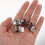 8 stk. metallstroppknapper uten sying, erstatning for trykknapper 4