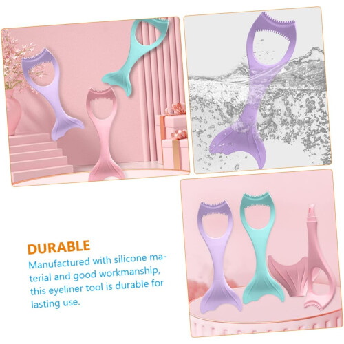5pcs Reusable Eyeliner Aid Tool Silicone Eyeliner Applicator Professional Aid