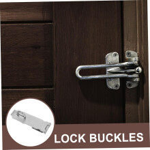 Door Latch Lock Stainless Steel Lock Buckle Safety Clasp for Door Bolt Screws for Home Office Use Hasp
