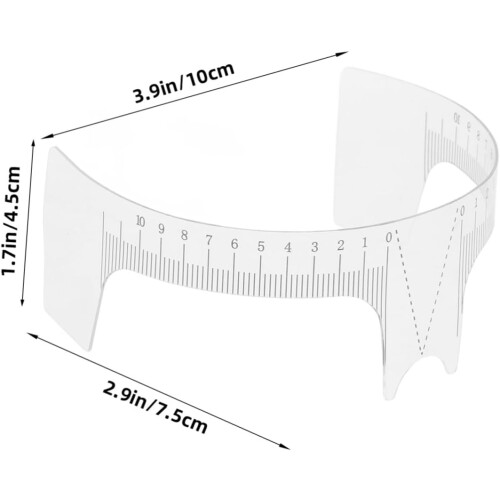 5pcs Eyebrow Tattooing Ruler and Stencil Set Eyebrow Positioning Tools 1