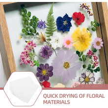 6 Stück geprägtes Trockenpapier für Pflanzen, geeignet für Blumenpressen, wiederverwendbares Bastelpapier, starke Saugfähigkeit