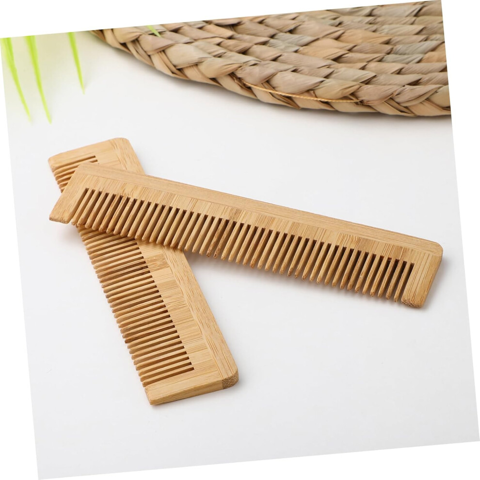 Hkhbjs 5Pcs Fine Tooth Bamboo Hair Comb Set For Men And Women, Natural Wooden Detangling And Massage Combs