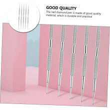 Lot de 5 stylos de manucure double embout, outil de nail art, accessoire de manucure à pois