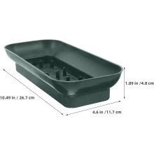 Set di 6 vassoi rettangolari in plastica per composizioni floreali con supporti a forma di rana, ideali per decorazioni in chiesa.