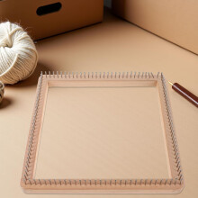 Quadratischer Strickrahmen aus Holz für DIY-Handarbeiten, Strickrahmen für Anfänger, geeignet