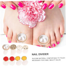 8 divaricatori per dita dei piedi in silicone, separatori per dita dei piedi per pedicure e applicazione di smalto per unghie, per donne
