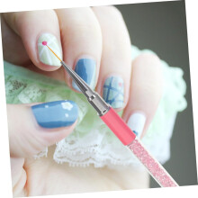 Lot de 5 stylos liners pour manucure DIY, avec pointe diamantée, pour le dessin et la peinture d'ongles.