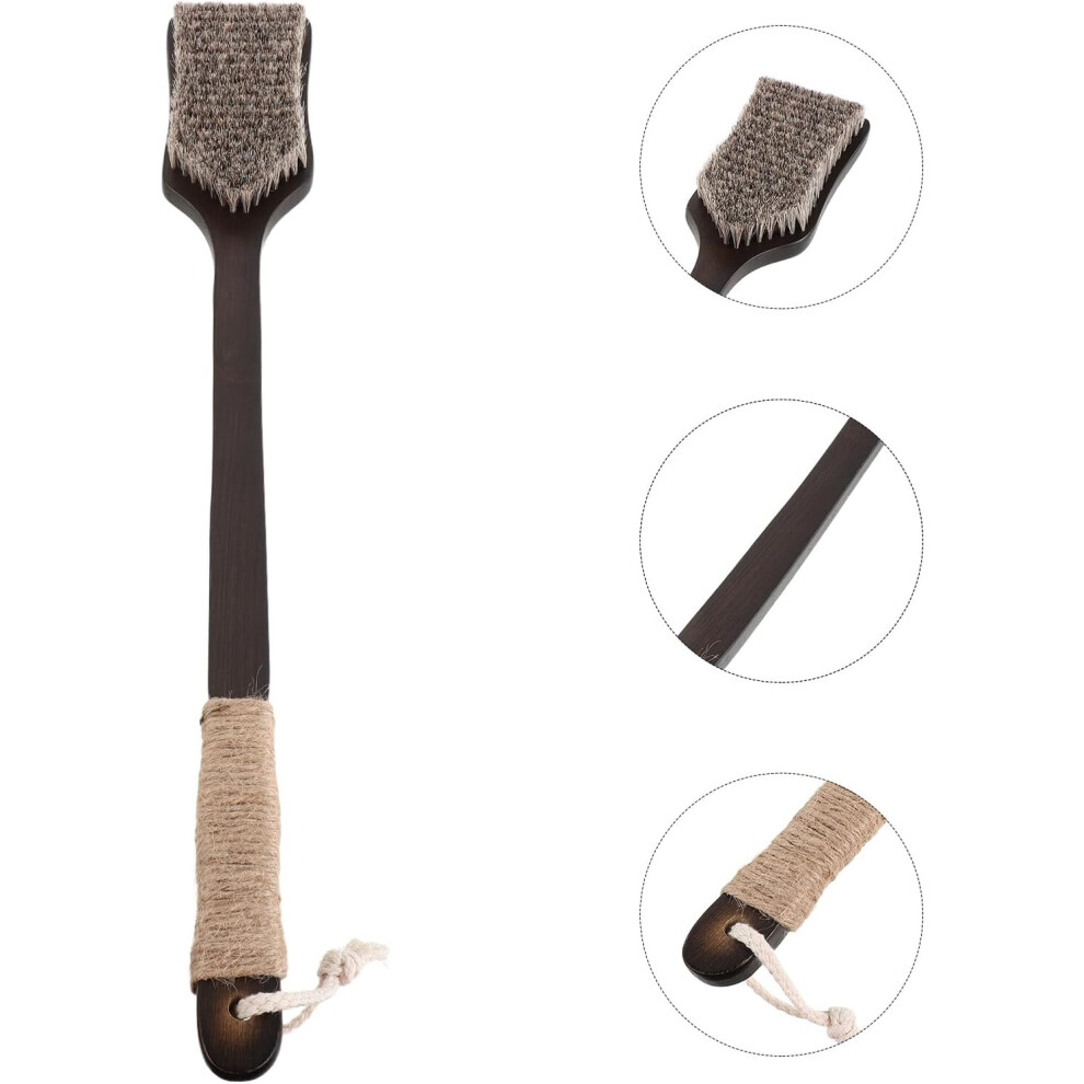 Hkhbjs Long Handle Back Scrubber Shower Brush With Soft Horsehair Bristles Exfoliating Bath Brush