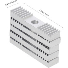 5 Stück Aluminium-Zahnplatten-Befestigungsblöcke für Zahnriemen an Druckern, oxidiert