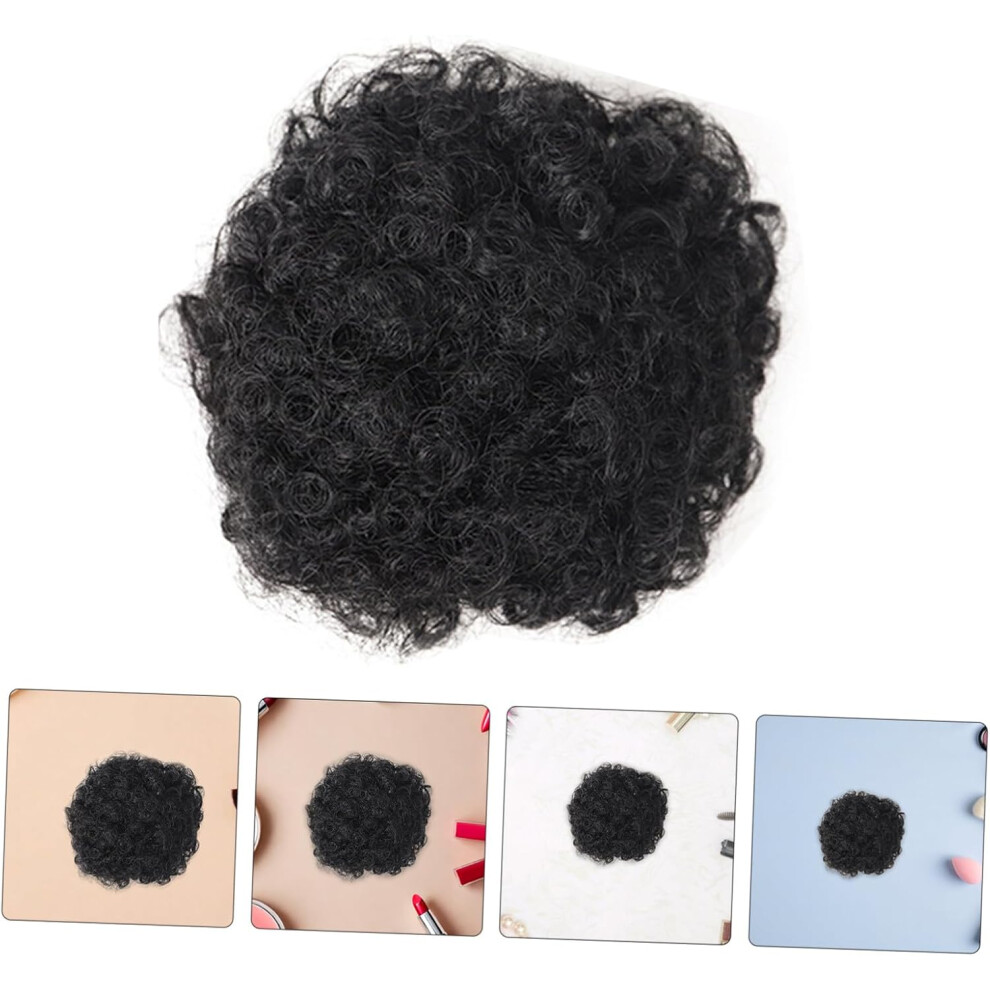 Hkhbjs Curly Afro Puff Drawstring Ponytail Synthetic Hair Bun Extension