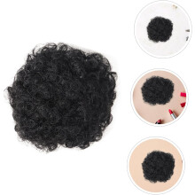 Lockiger Afro-Puff-Pferdeschwanz mit Kordelzug, synthetische Haarknoten-Verlängerung
