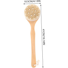 Perie de baie ergonomică cu mâner lung pentru duș, perie de frecare corporală cu peri confortabili, exfoliantă pentru spate