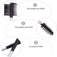 Lot de 6 peignes à sourcils double tête, brosse à cils, recourbe-cils pour l'application du maquillage, outil pour une utilisation quotidienne