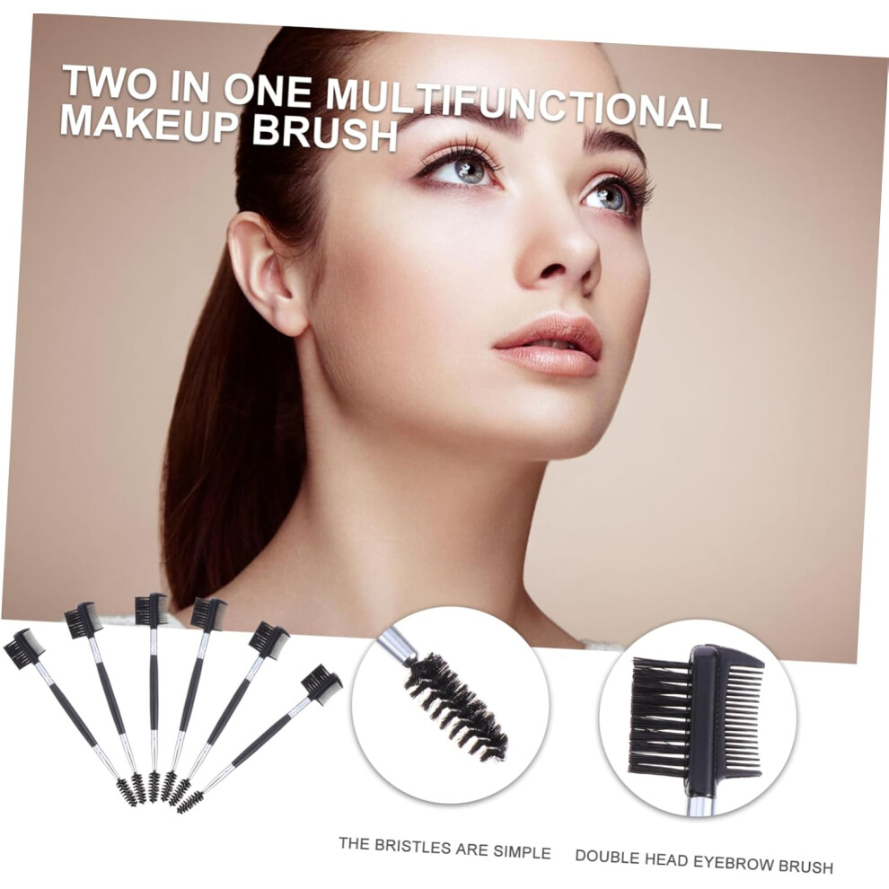 Hkhbjs 6Pcs Dual Head Eyebrow Comb Eyelash Brush Eyebrow Shaper For Makeup Application Eyelash Curler Tool For Daily Use