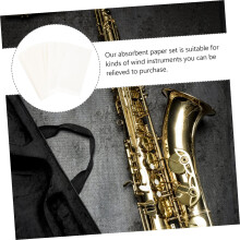 100 stuks accessoires voor het onderhoud van fluitknoppen en saxofoonpads: absorberend papier voor effectieve reiniging (wit papier)