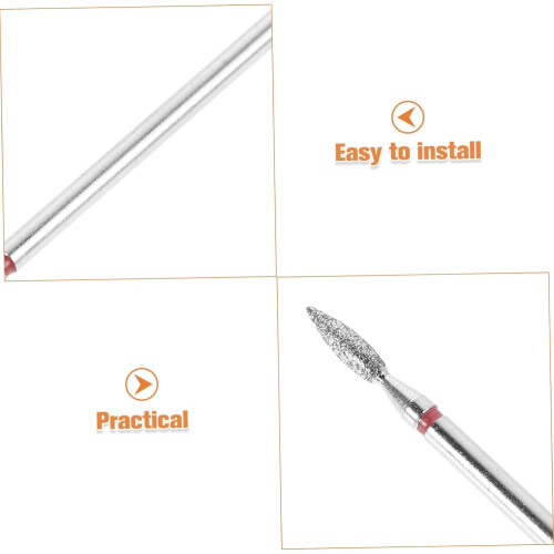 6pcs Nail Drill Bits Cuticle Grinding Set with Steel Ball Bits Professional Manicure Tool 2