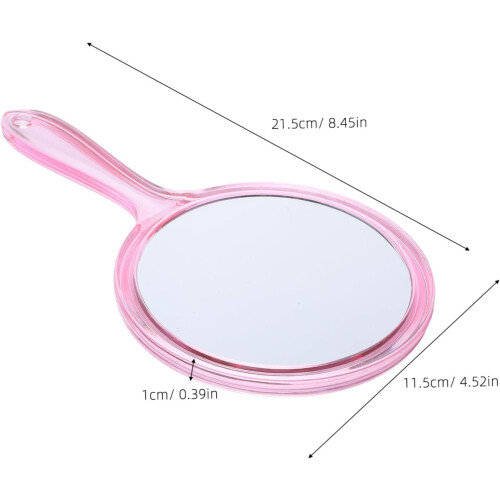 6pcs Portable Hand Mirror Double-Sided Round Compact Makeup Mirrors with Magnification 1