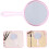 6pcs Portable Hand Mirror Double-Sided Round Compact Makeup Mirrors with Magnification 8