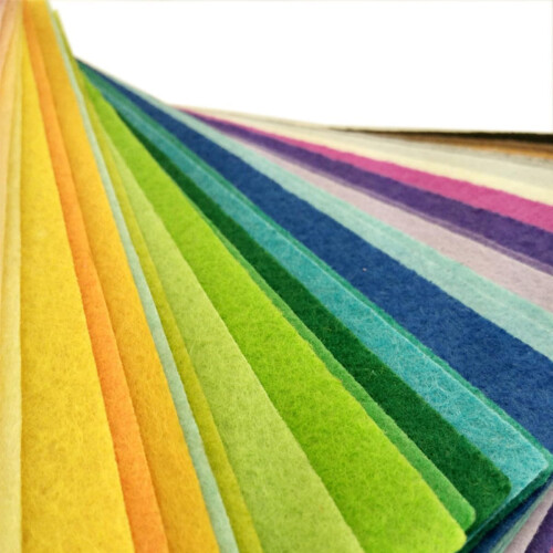 40Pcs DIY Felt Sheets Felt Fabric Rectangular Pieces 15X10Cm Colorful Strong Sturdy Cloth 1