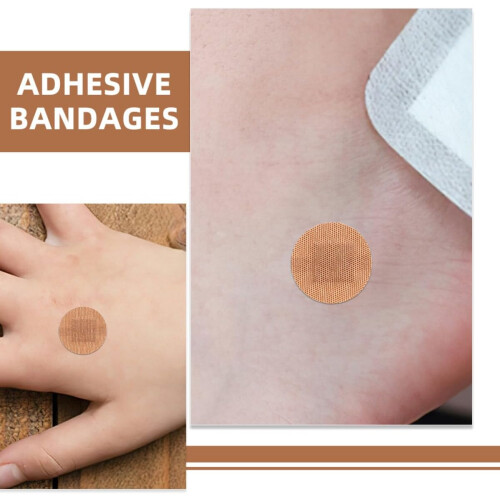 Flexible Breathable Adhesive Bandages 100Pcs 38Mm Round Elastic Fabric