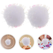 100 bucăți bile albe din poliester de 2,5 cm, pom pom, consumabile DIY pentru artizanat, vrac, pentru decorarea hainelor