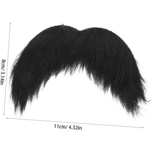 Conjunto de barba falsa masculina de 6pcs com acessórios de bigode marrom e preto 1