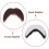 Conjunto de barba falsa masculina de 6pcs com acessórios de bigode marrom e preto 3
