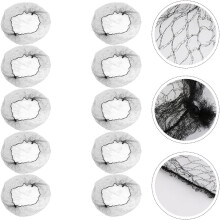 100pcs Black Nylon Hair Nets Elastic Mesh Breathable Hair Bun Net for Cooking and Serving Professionals