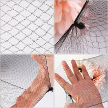 100 stk. svarte nylon hårnett elastisk netting pustende hårknutenett for matlaging og servering