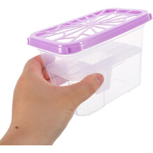 Set di 6 contenitori deumidificatori portatili in plastica riutilizzabili con coperchio.