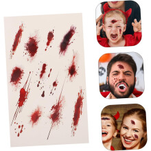6 pegatinas temporales para heridas, calcomanías de cicatrices falsas para Halloween, representaciones teatrales, maquillaje de cicatrices DIY.