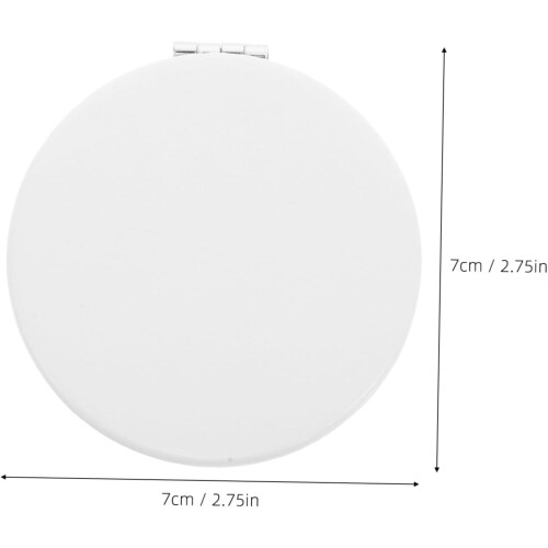 6pcs Compact White Foldable Round Mini Makeup Mirrors Dual-Sided Small Portable Handheld Mirrors 1