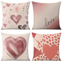 Fodere per cuscini decorativi a forma di cuore per San Valentino, set da 16x16 pollici