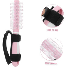 Adaptive Elderly Hair Comb for Seniors Comfortable Round Nylon Brush Supportive Styling Tool