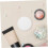 6pcs Compact White Foldable Round Mini Makeup Mirrors Dual-Sided Small Portable Handheld Mirrors 6