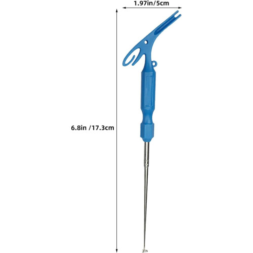 6pcs Fish Hook Remover Set with Quick-Release Extractor and Fishing Line Knotting Tools 1