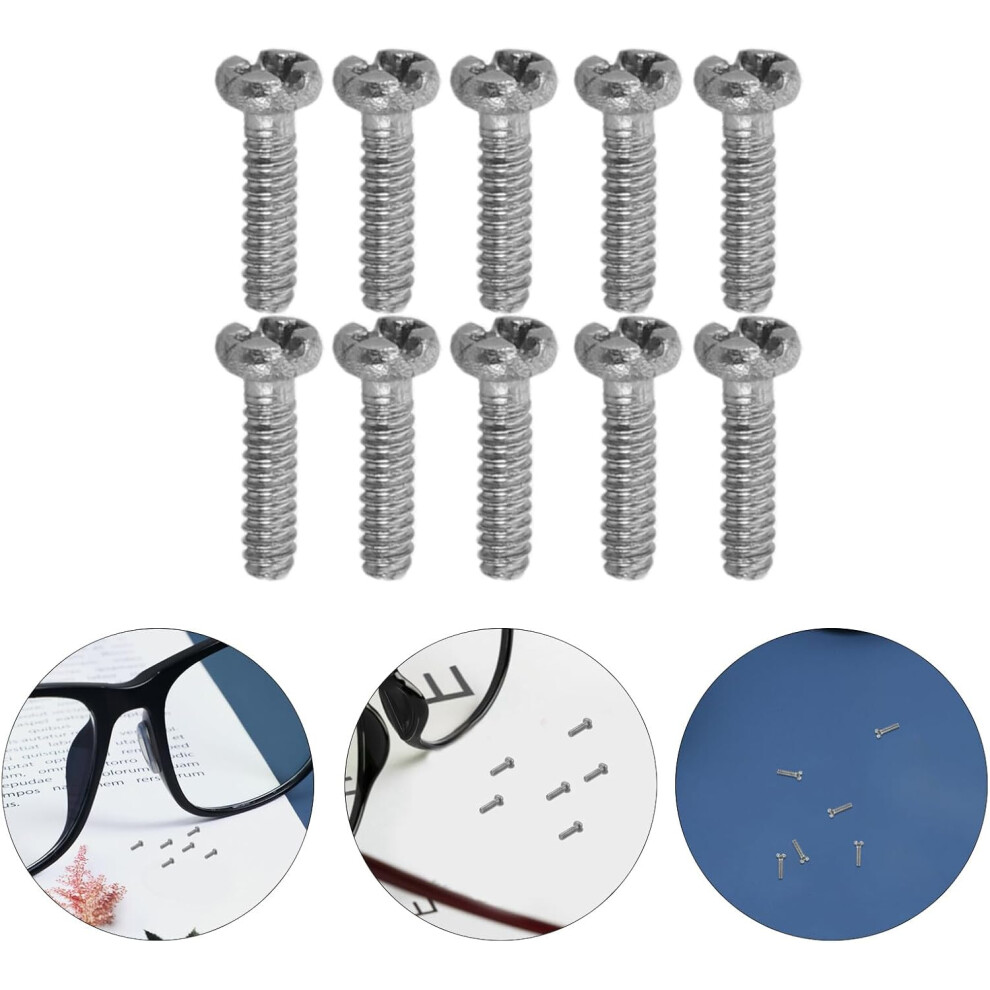 Hkhbjs 200Pcs Glasses Nose Screws Eyeglass Repair Parts Screw Assortment