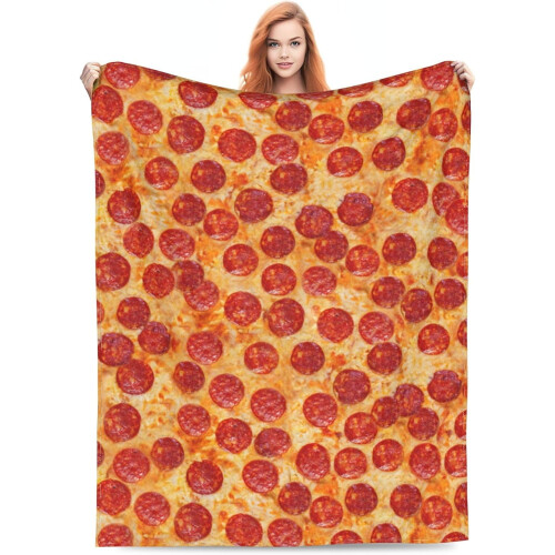 Flanelová fleecová deka z pizzy 80" x 60"