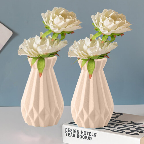 Vasi in ceramica stile moderno boho, 15 cm, confezione da 2