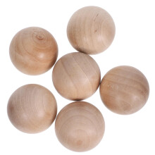Wijnkaraffenstopper van grenenhout, bolvormig, 6 stuks