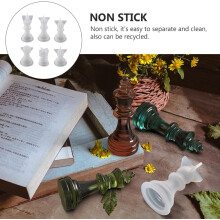 3D-Silikon-Schachfiguren-Gussform-Set für DIY-Harz-Bastelarbeiten, Epoxid-Schachzubehör