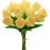 Tulipas de seda amarelas, 34 cm (13,5 polegadas), 12 unidades parcialmente abertas. 1