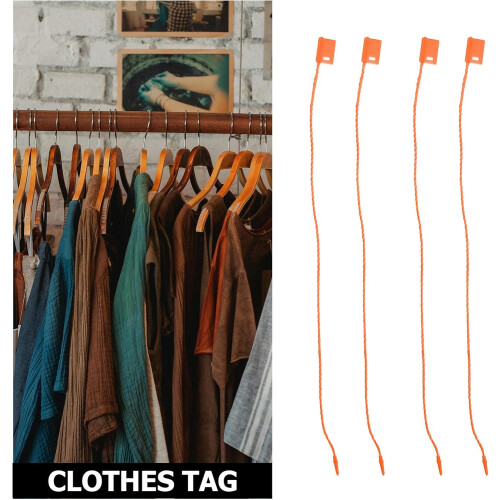 990pcs Orange 17cm Polyester Tag String Loop Fastener for Clothing Luggage Price Tags 2