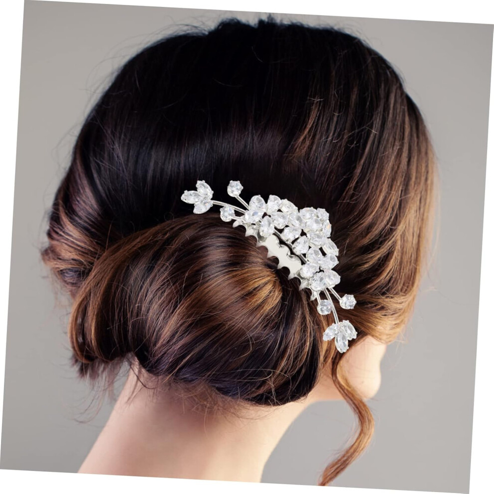 Hkhbjs Crystal Rhinestone Hair Comb Wedding Bridal Headpiece Silver Waterdrop Zircon Hair Accessories