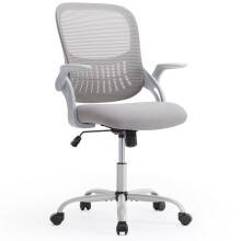 Ergonominen työtuoli harmaa ristiselän tuella ja
